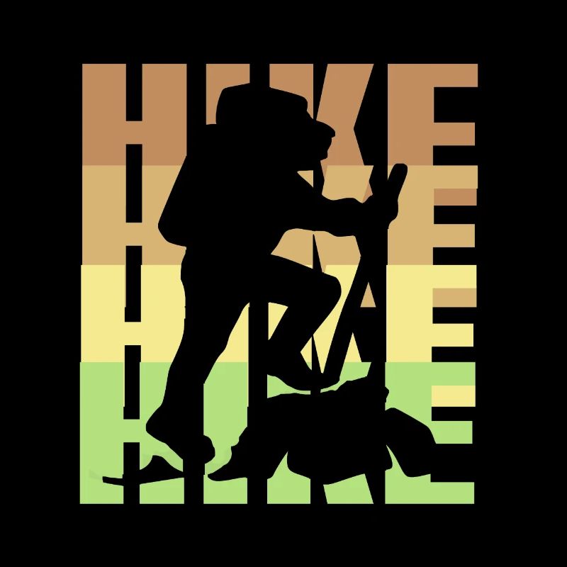 Retro HIKE Awesome Hiking T-Shirt Present Gift
