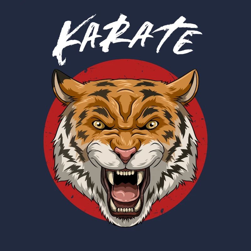 Karate Wütender Tiger