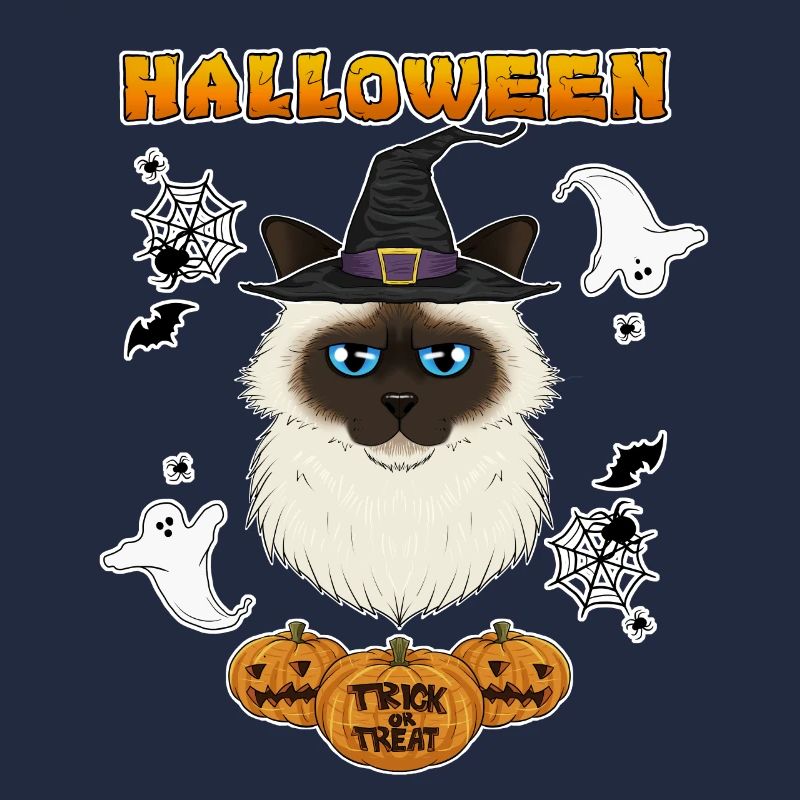 Birman Cat Lover I Joyeux Halloween