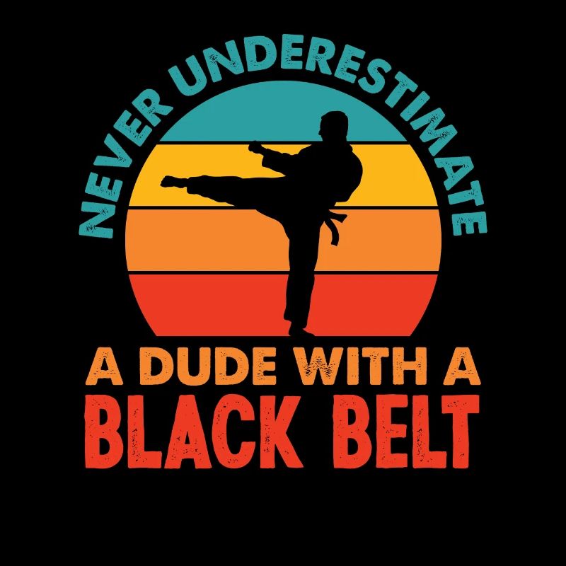 Retro Karate Black Belt Gift