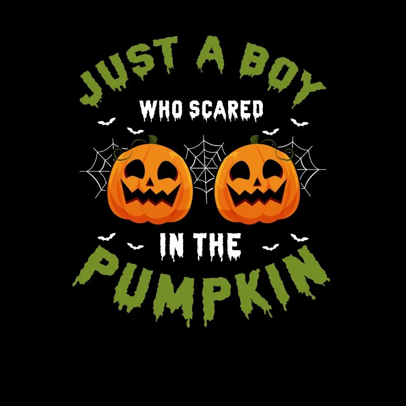 A Boy Who Scared In The Pumpkin Funny Halloween