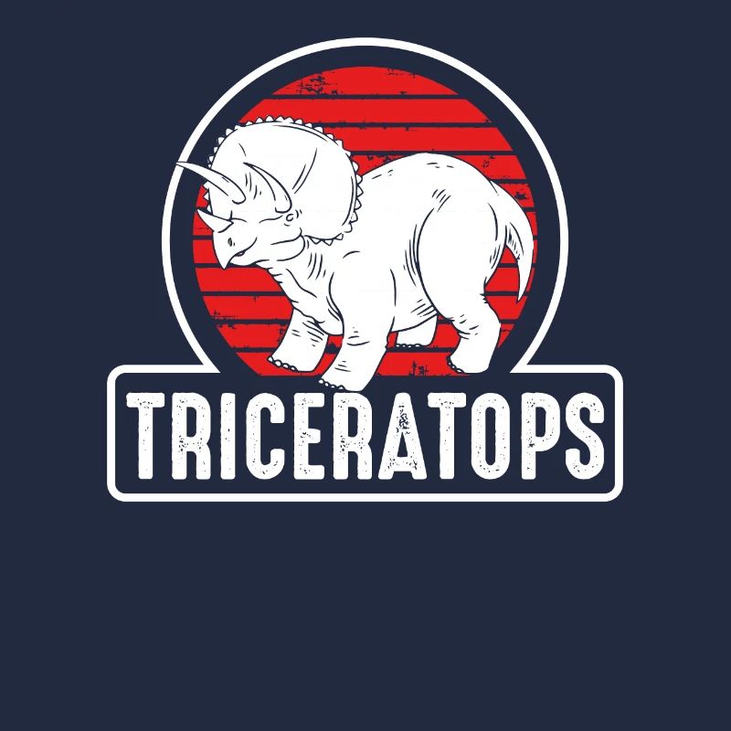 Triceratops on a Red Sun