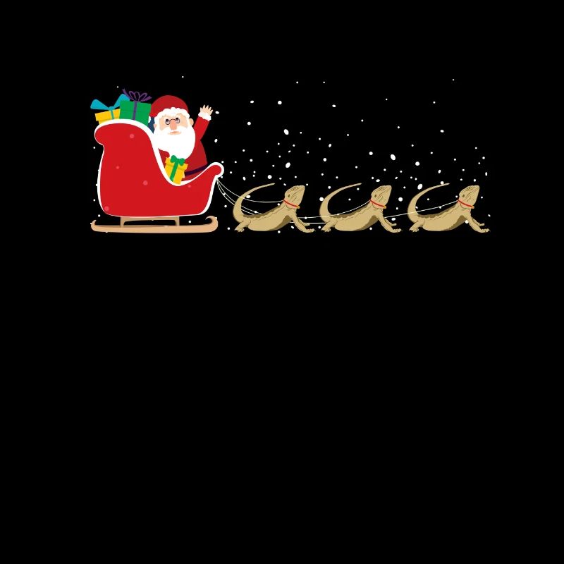 Bartagame Weihnachtsschlitten - Lustige Bartagame