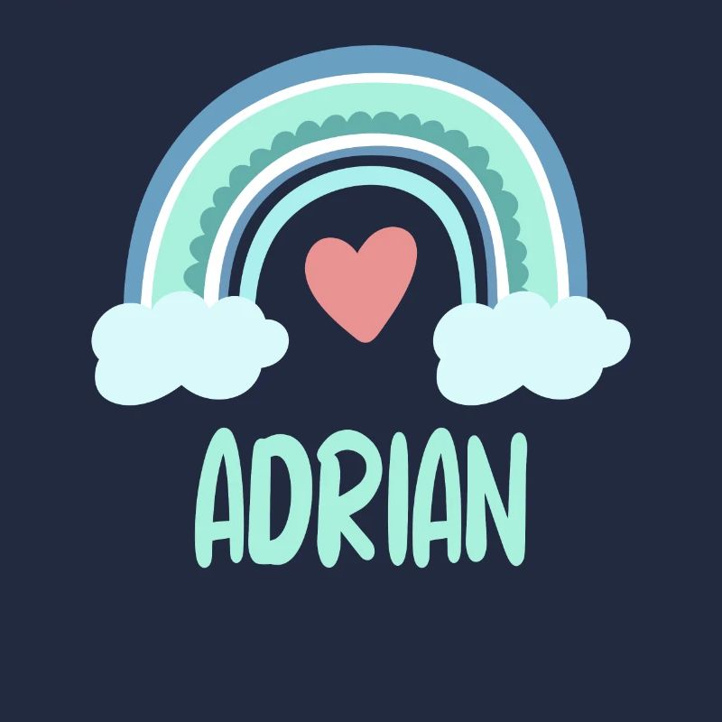 Adrian Name Regenbogen Baby