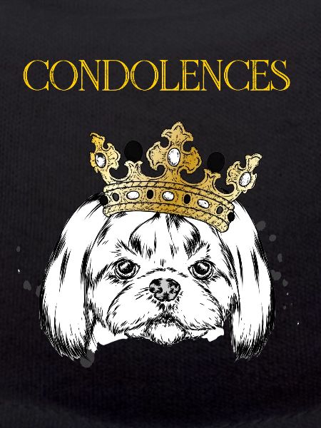 Dog with crown.
