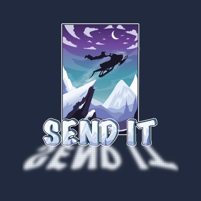 Motor Schlitten Pilot spring über Klippen Send It