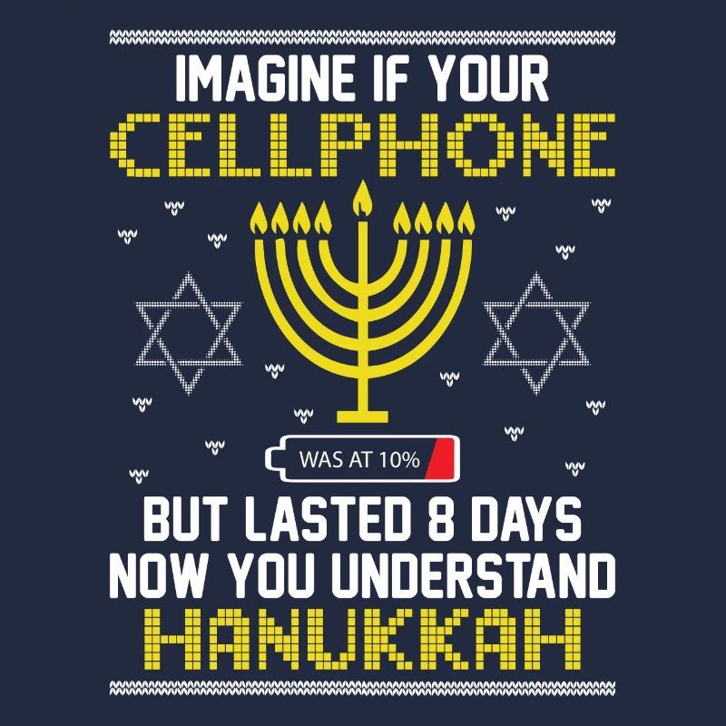 Hanoukka Juif Affreux Noël - Joyeux Hanoukka