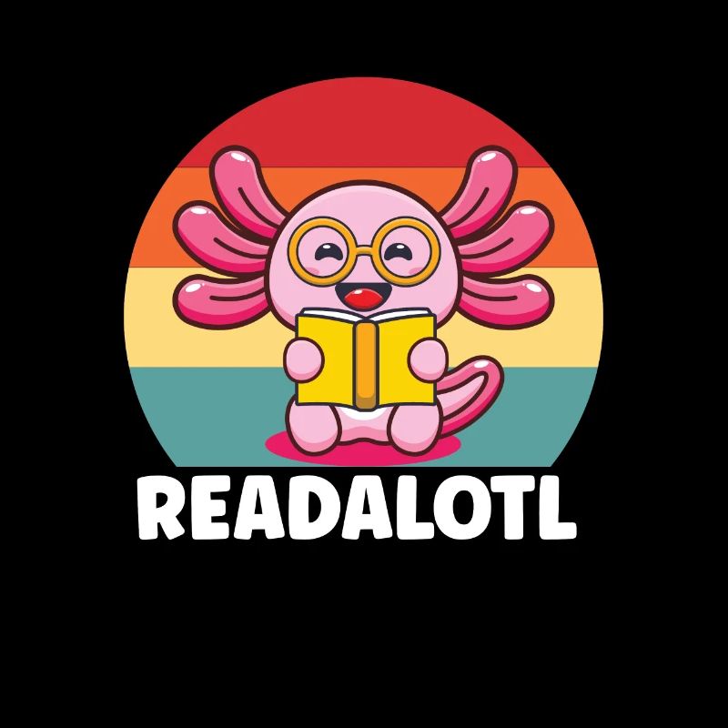 Axolotl Book Reader Reading Literature Bookworm