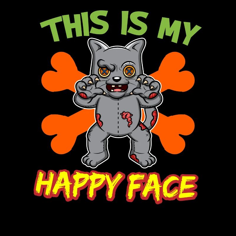 C’est mon visage heureux drôle de monstre d’Halloween