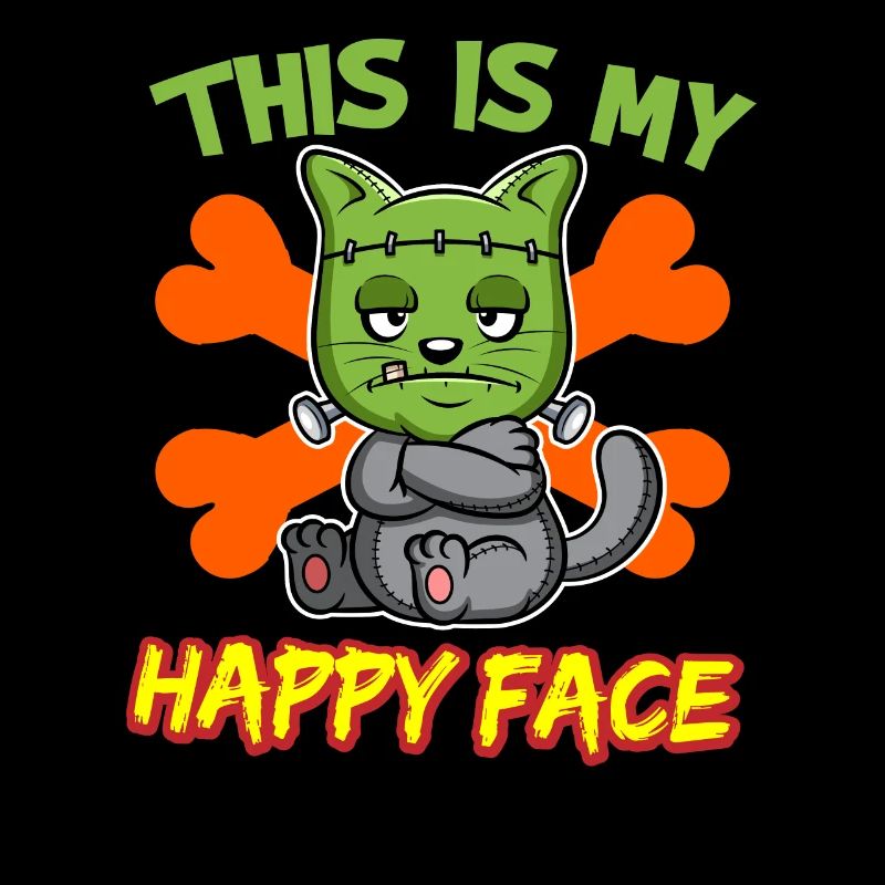 C’est mon visage heureux drôle de monstre d’Halloween