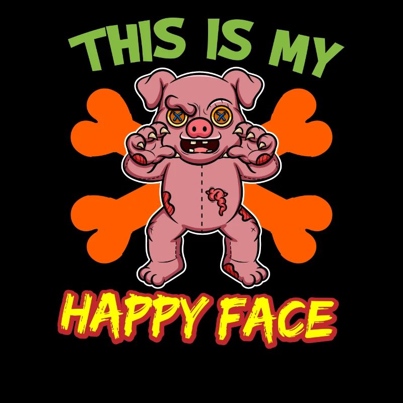 C’est mon visage heureux drôle de monstre d’Halloween