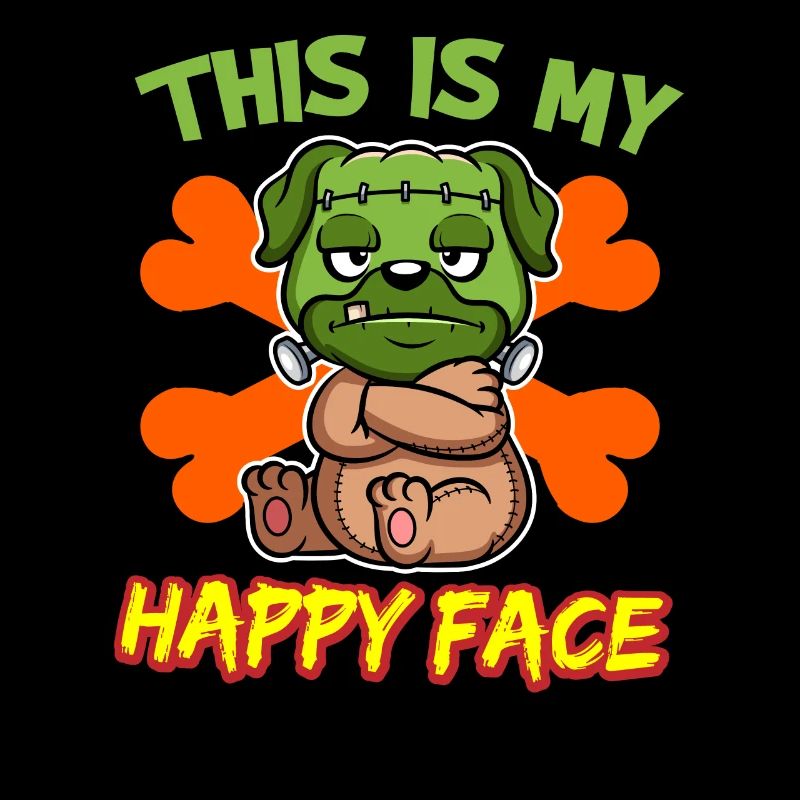 C’est mon visage heureux drôle de monstre d’Halloween