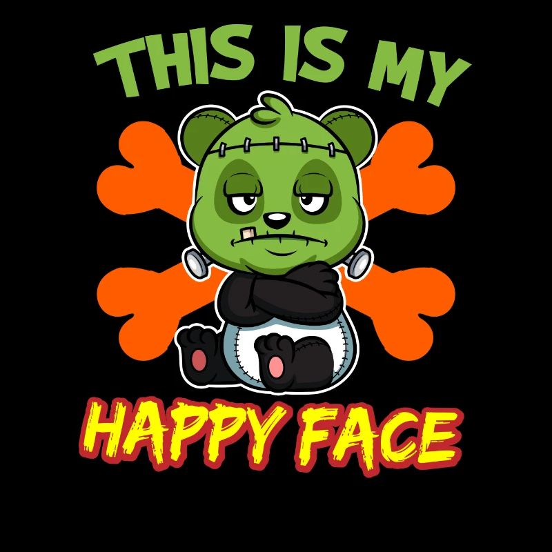 C’est mon visage heureux drôle de monstre d’Halloween