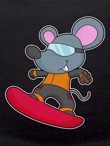 Mouse Snowboarder Snowboard