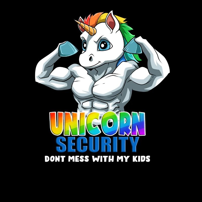 Papacorn Dad Unicorn Security Dont Mess With My