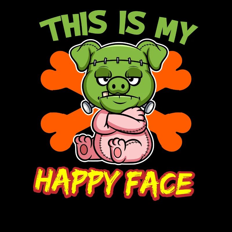 C’est mon visage heureux drôle de monstre d’Halloween