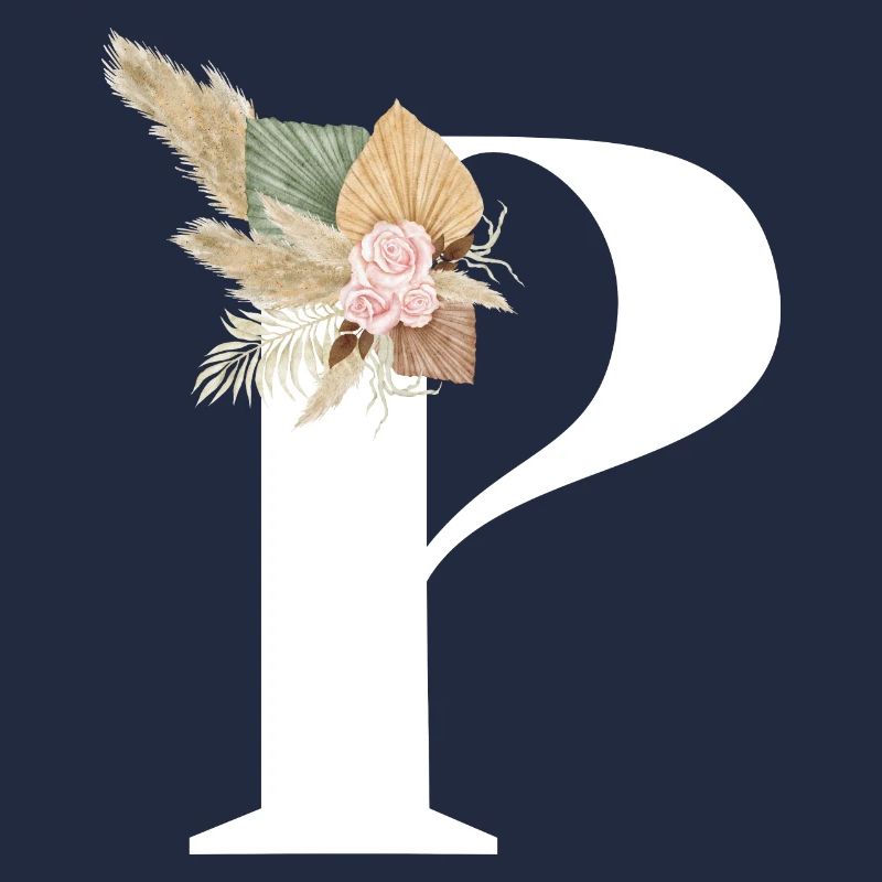 lettre P fleuris