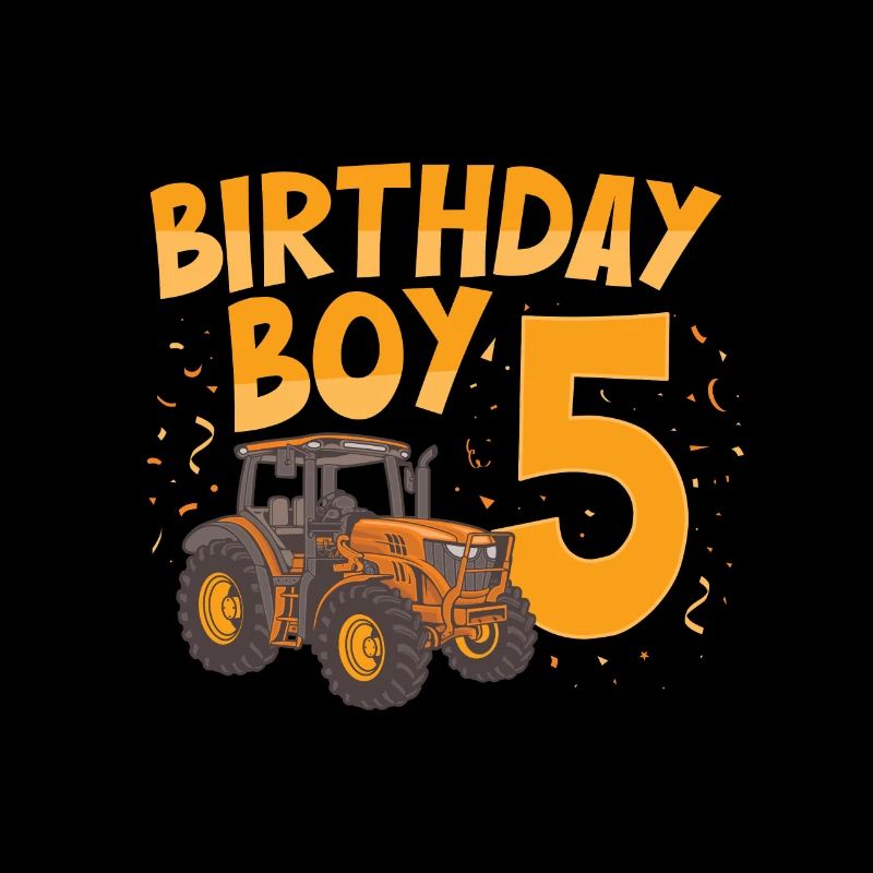 Bithday boy 5 tractor