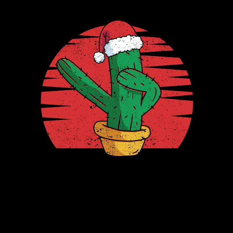 Dabbing Cactus Weihnachtsmann Mütze Weihnachten