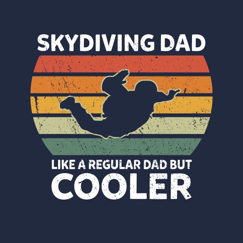 Retro Skydiving Dad Like A Regular Dad But Cooler