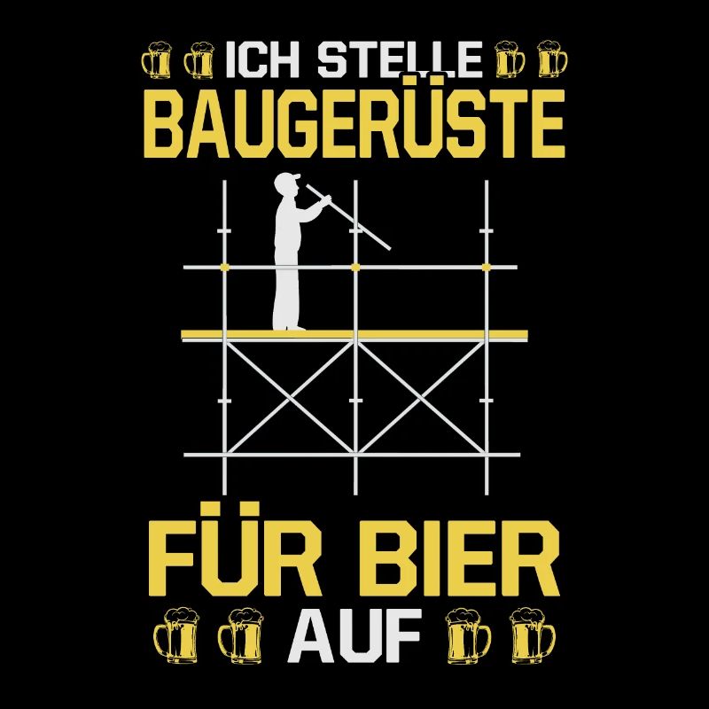 Baugerüste Aufstellen Bier Baustelle Handwerker