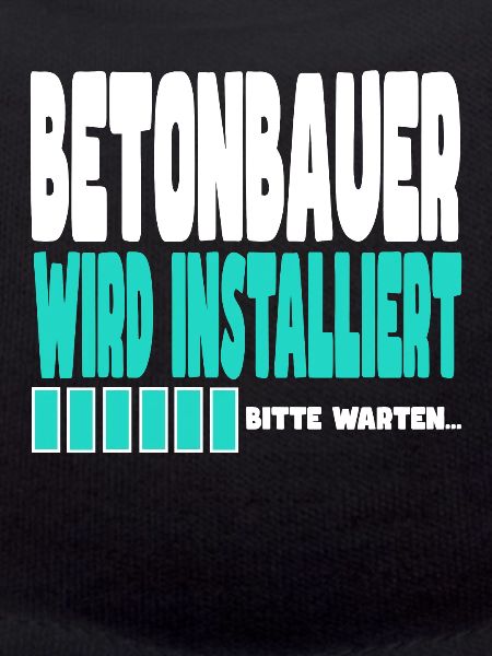 Betonbauer wird installiert