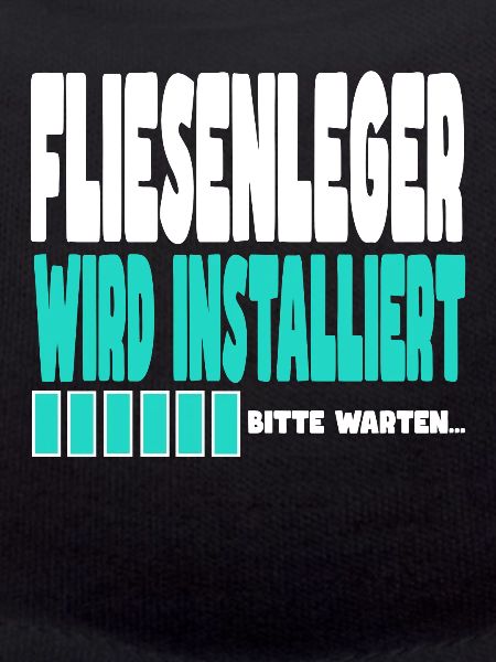 Fliesenleger wird installiert