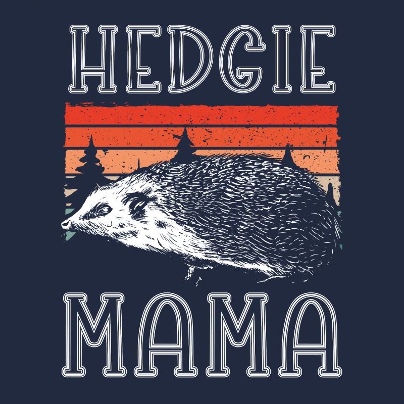 Nette Igelmutter Retro
