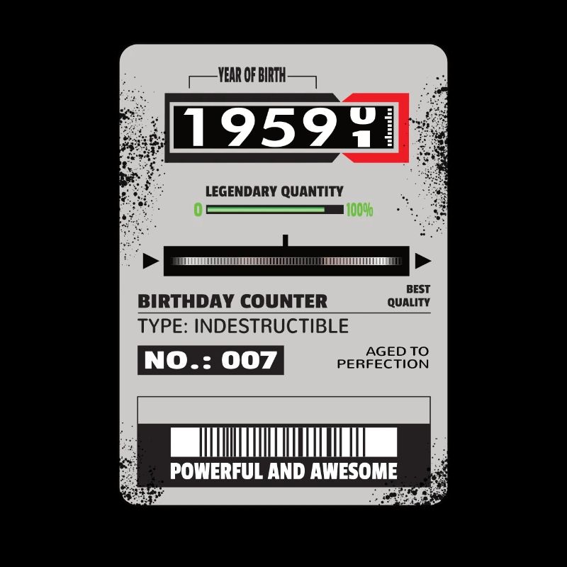 Drehstromzähler Geburtstag 1959 Geschenk