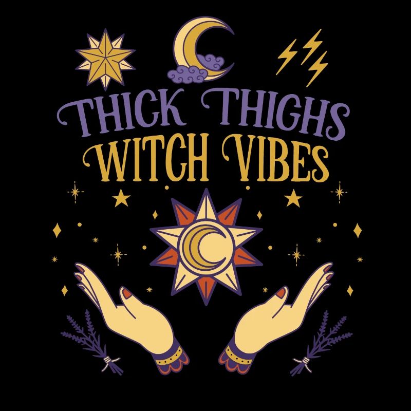 Thick Thighs Witch Vibes Goth Gothic Okkult
