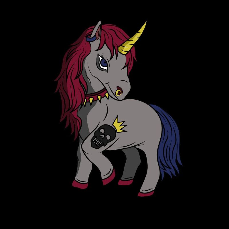 Goth Unicorn Zombie Gothic Occult Halloween