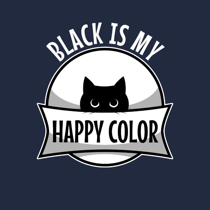 Le noir est ma couleur heureuse, chat noir