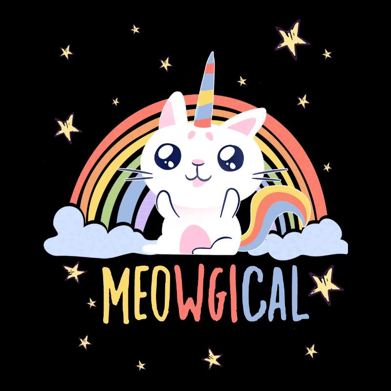 Süßes Katzen Spruch Katzenliebhaber Regenbogen