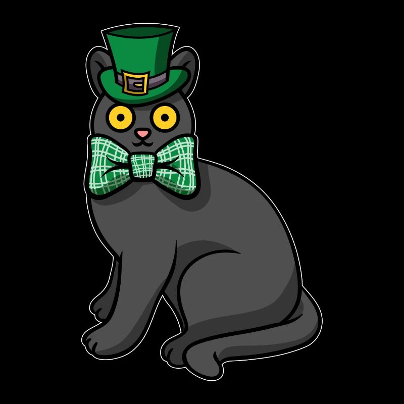 Lucky Cat Mom Kleeblatt Katze St. Patricks Day