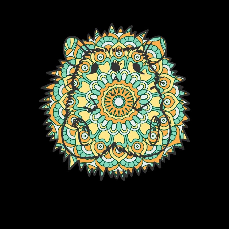 Mandala Hérisson Art géométrique