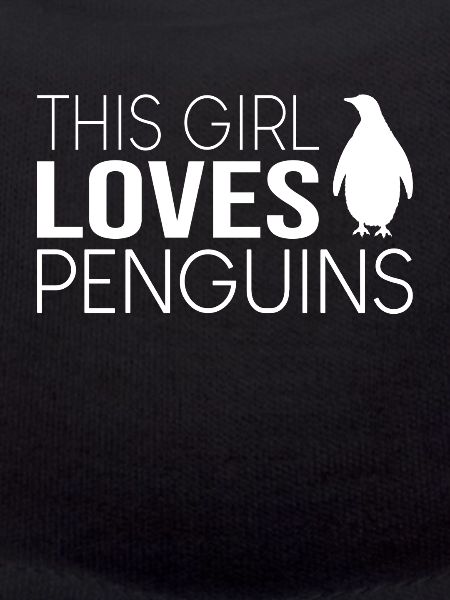 Mädchen Pinguin Spruch