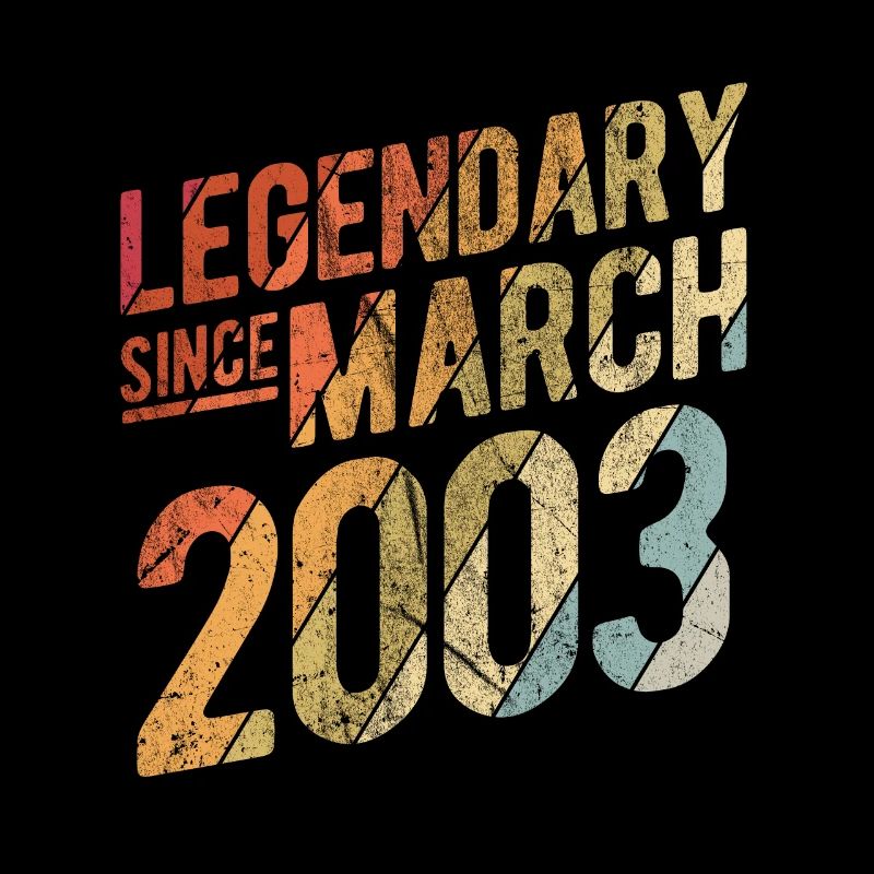 20th Birthday Gift Legendary Since March 2003 20 Y