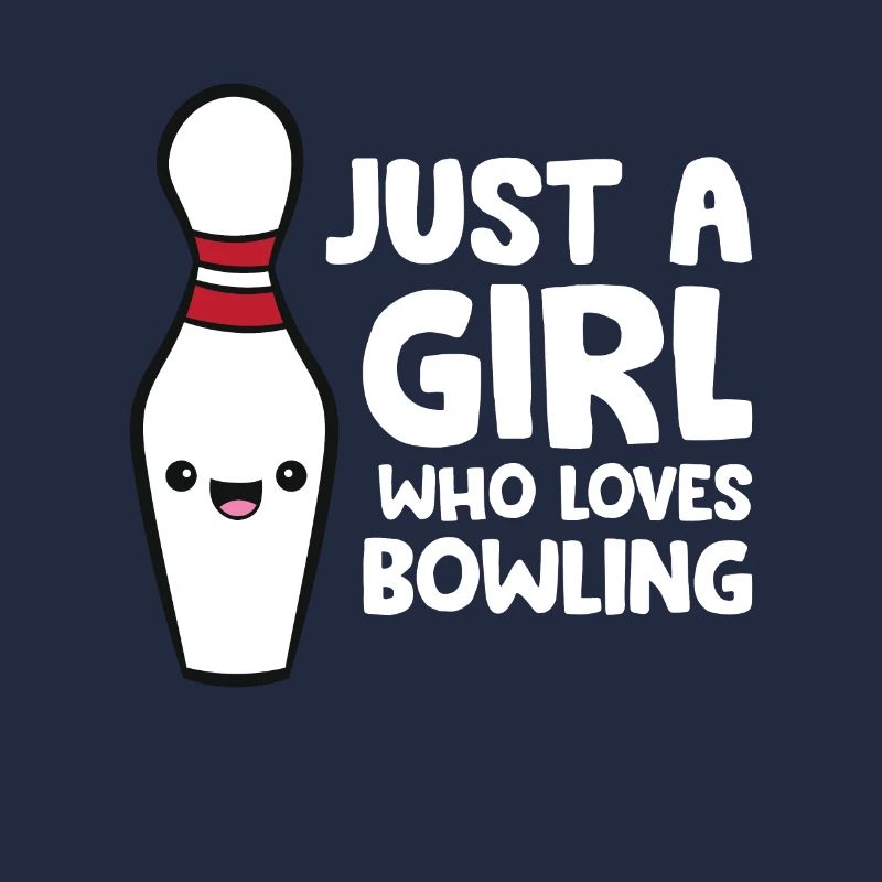 Nur ein Mädchen, das Bowling liebt
