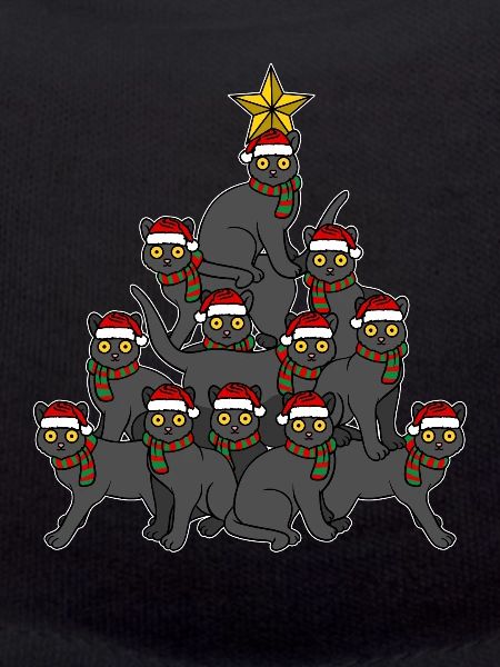 Black Cat Christmas Tree