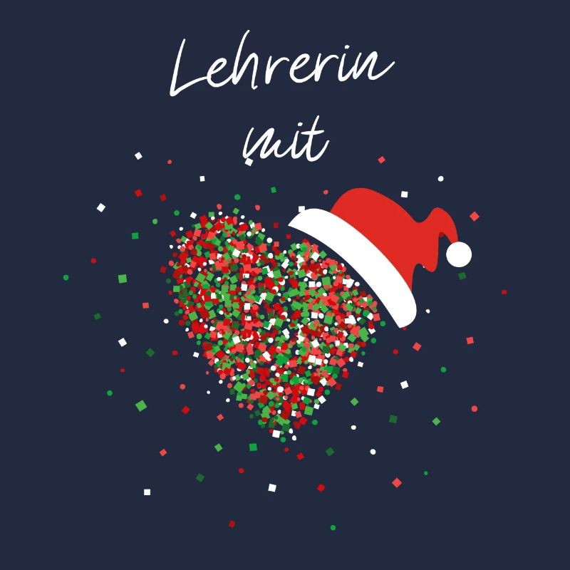 Lehrerin mit Herz Weihnachtsgeschenk Christmas