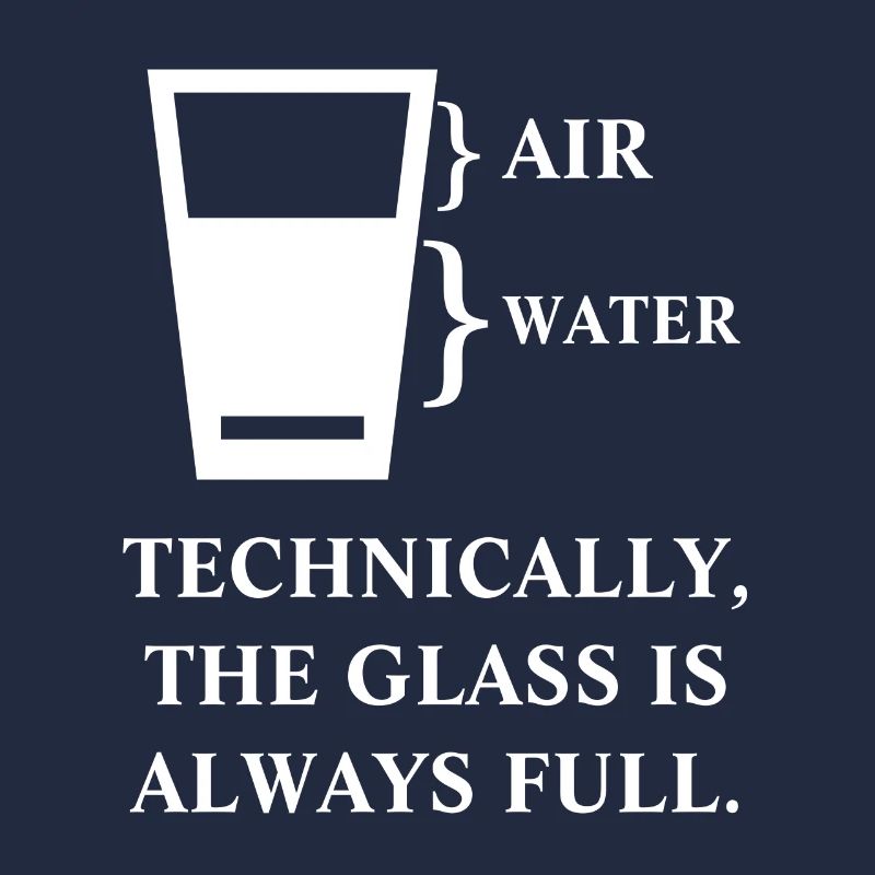 Technisch ist das Glas immer voll