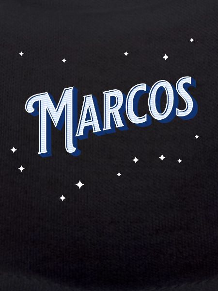 Marco's name personalized