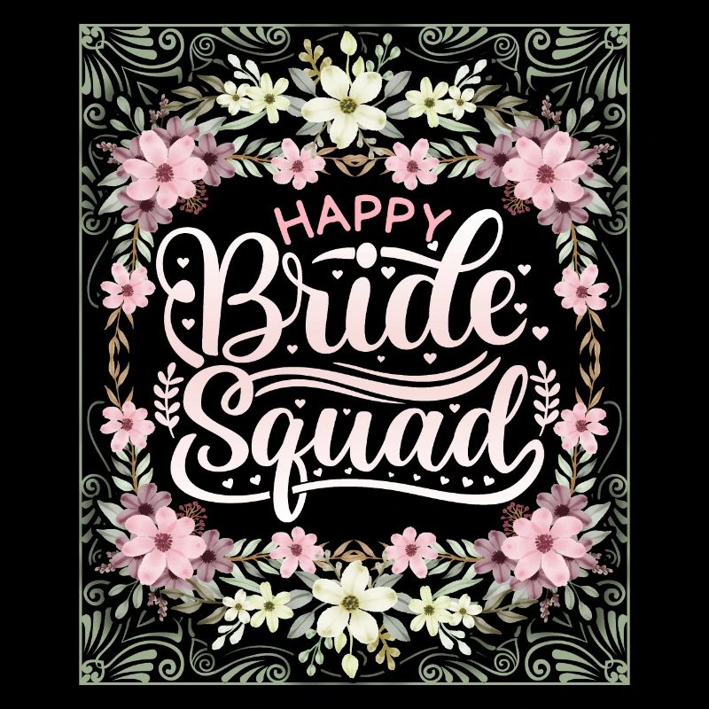 Happy-Bride-Squad, Team Bride, Dicton, Calligraphie