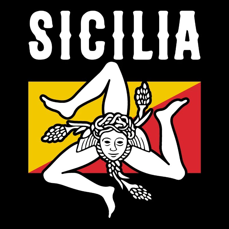 Drapeau de la Sicile Sicile Palerme Italie