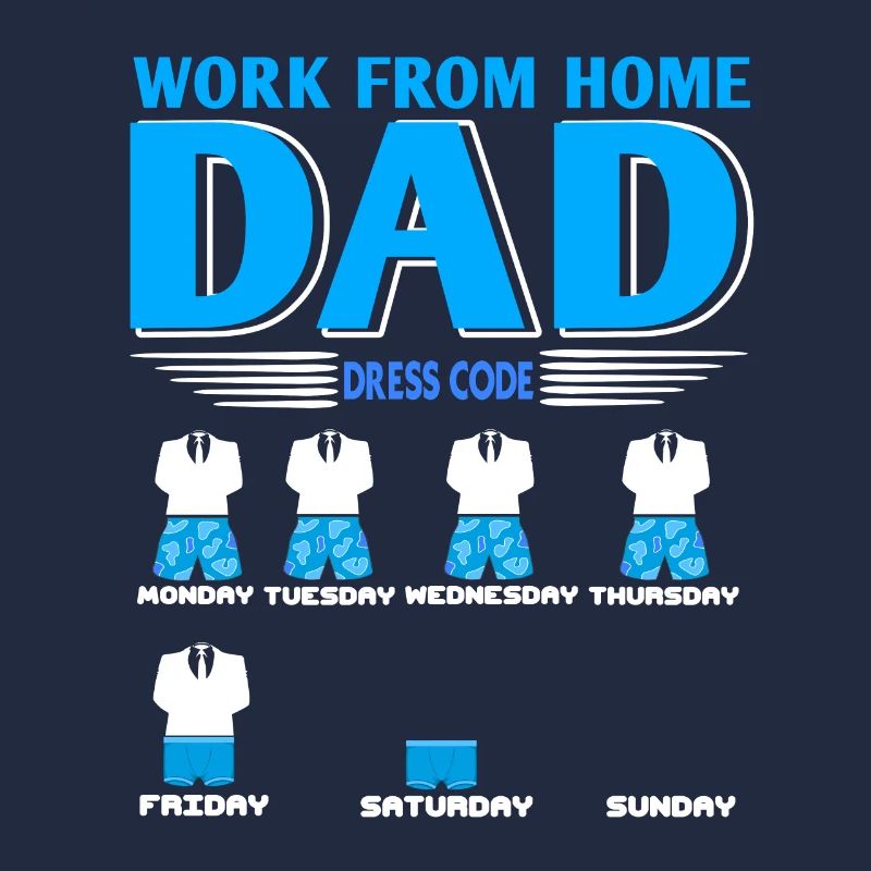 Work From Home Dad Funny Dress Code T-Shirt