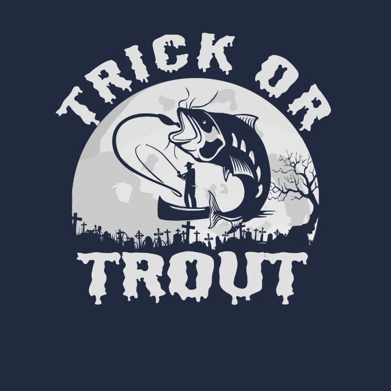 Lustiger Angeltrick oder Forellenangeln Halloween