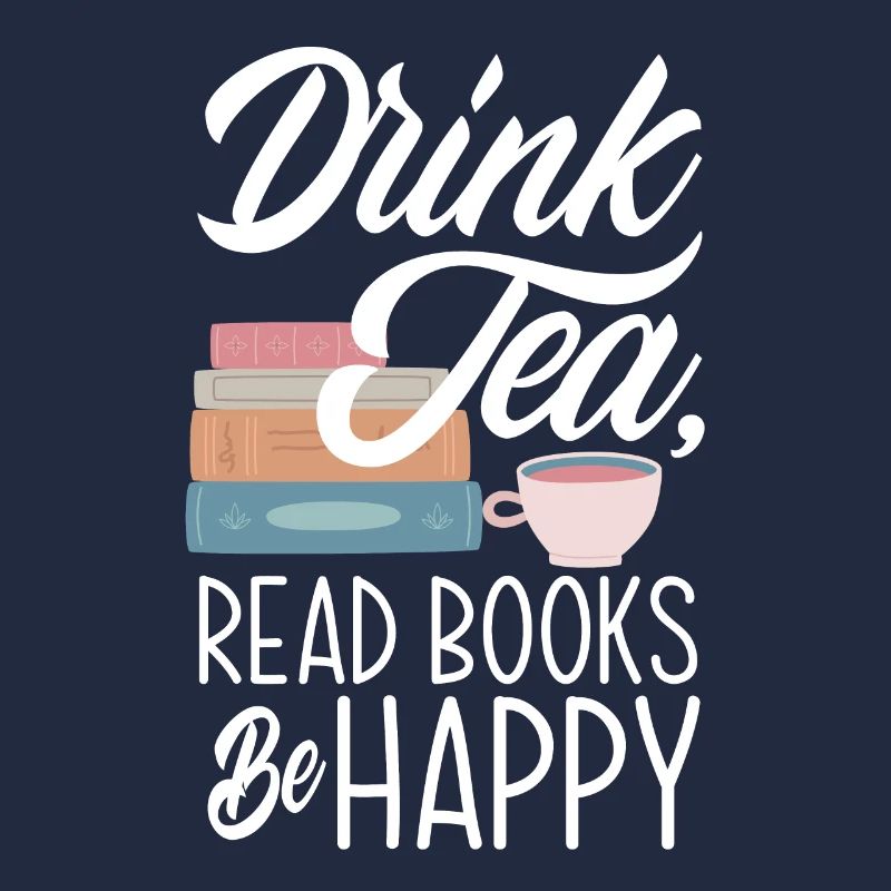Tea Drinking Books Reading Hobby Gift
