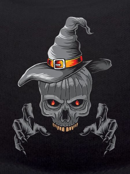 Halloween Pumpkin Witch Skeleton