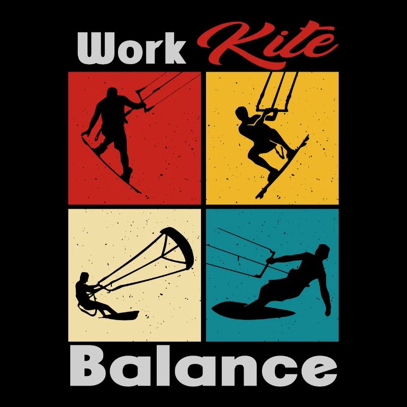 Work Kite Balance. Lifestyle Vintage Design, Work