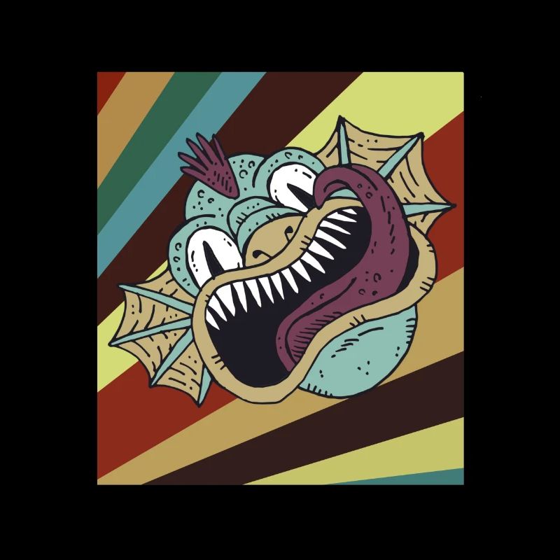 T-shirt d’Halloween Retro Cool Creepy Sea Devil